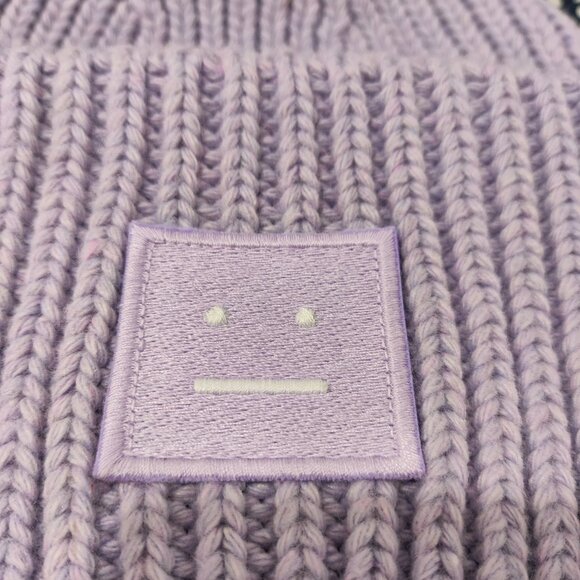 Acne Studios Soft Ribbed Knit Lavender Beanie main image 5